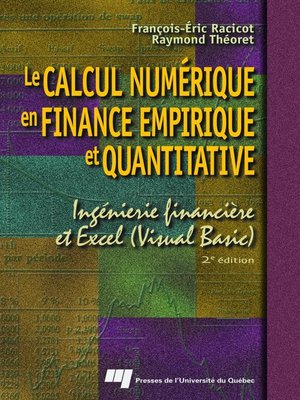 cover image of Le calcul numérique en finance empirique et quantitative